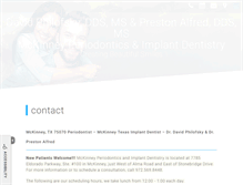 Tablet Screenshot of mckinneyperiodontics.com